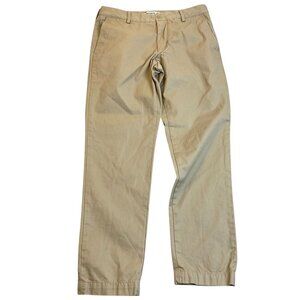 Lacoste Men's Chino Pants 32x30 Beige Slim Fit Cotton Casual Trousers